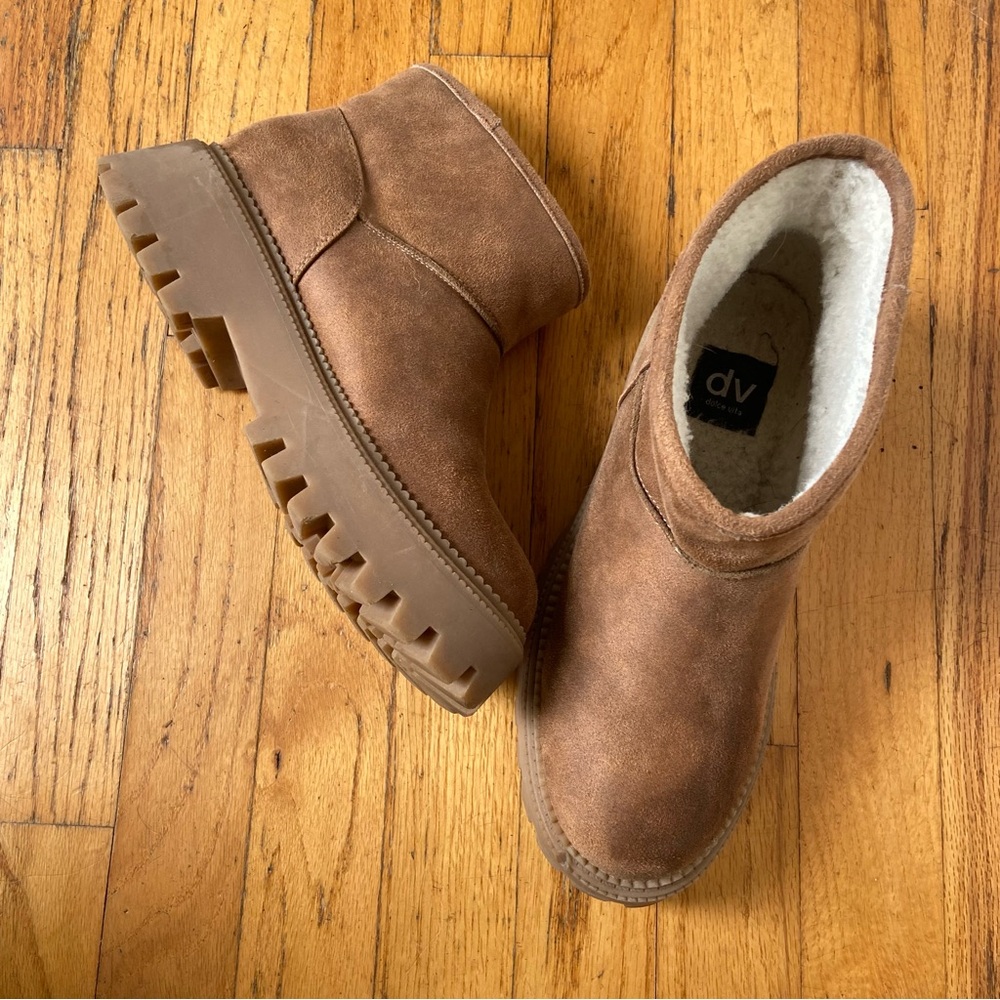 Brown Ankle Boots with Fur Lining